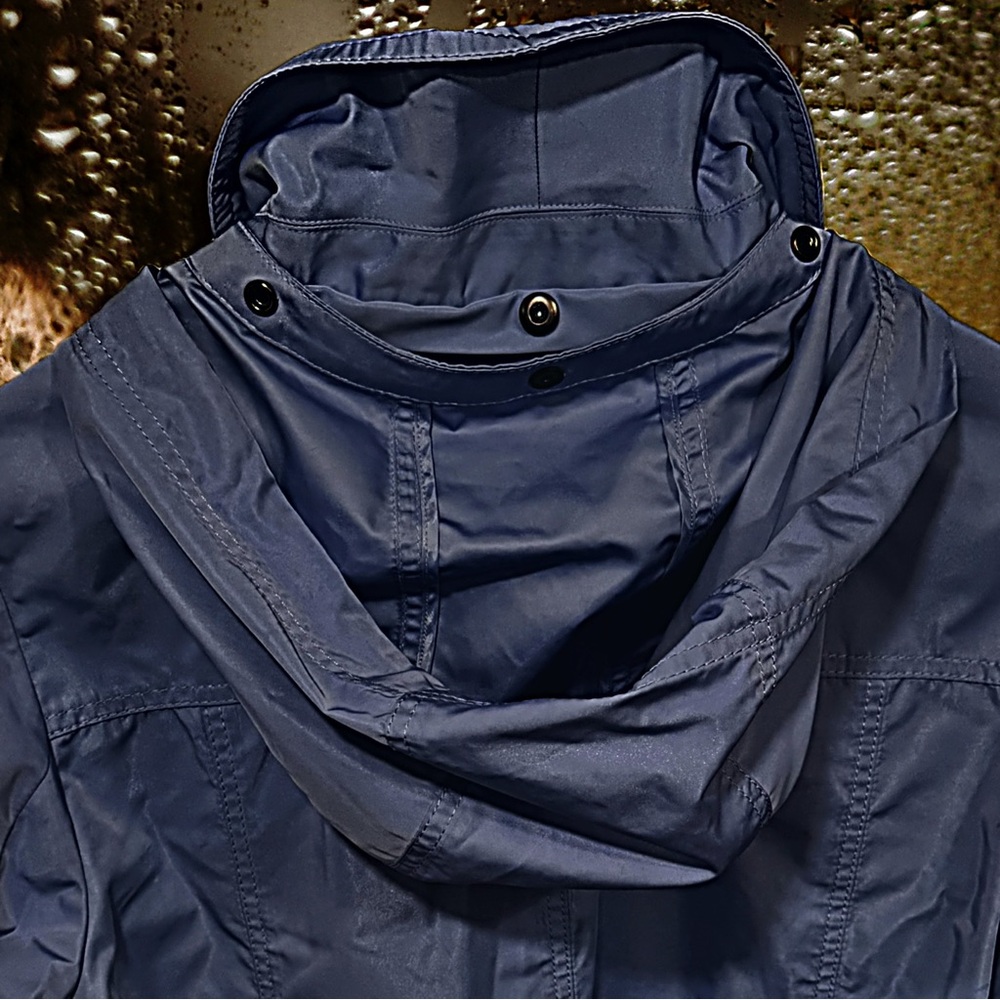 Talbots Woman 1X Periwinkle Hooded Utility Rain Jacket ( Mint Condition) - Picture 5 of 8